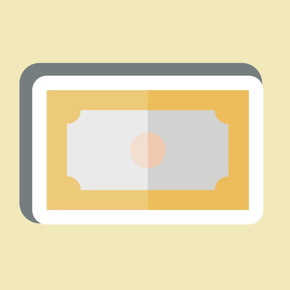 Sticker Cash. related to Parking symbol. design editable vector