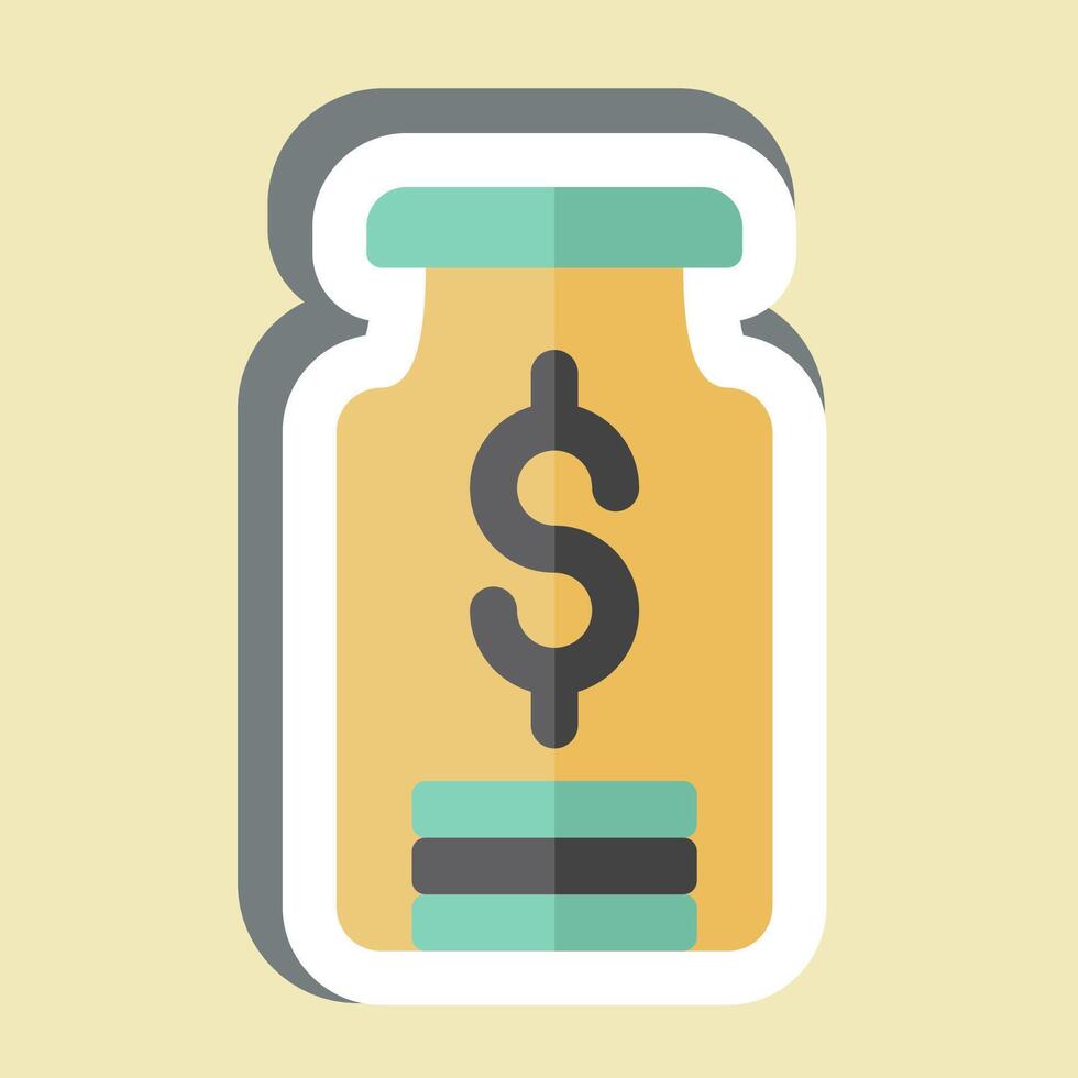 Sticker Saving. related to Retirement symbol. design editable vector