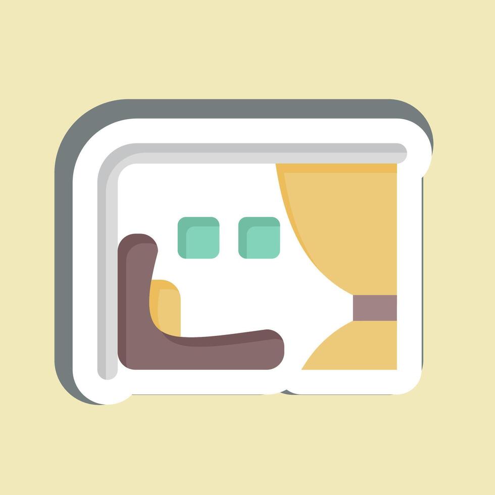 Sticker First Class. related to Travel symbol. design editable vector