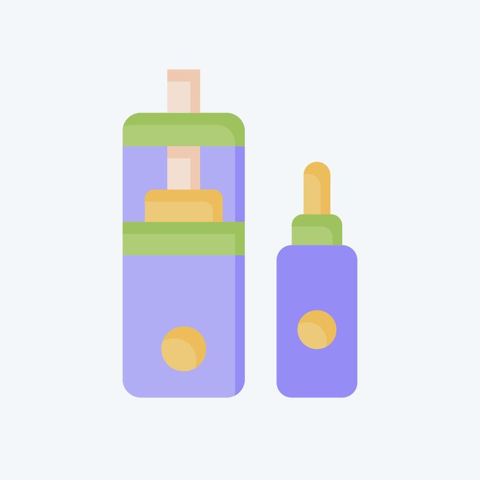 Icon Vape and Liquid. related to Vape symbol. flat style. design editable vector