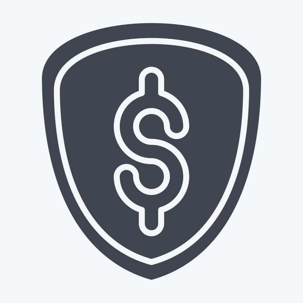Icon Protection. related to Retirement symbol. glyph style. design editable vector
