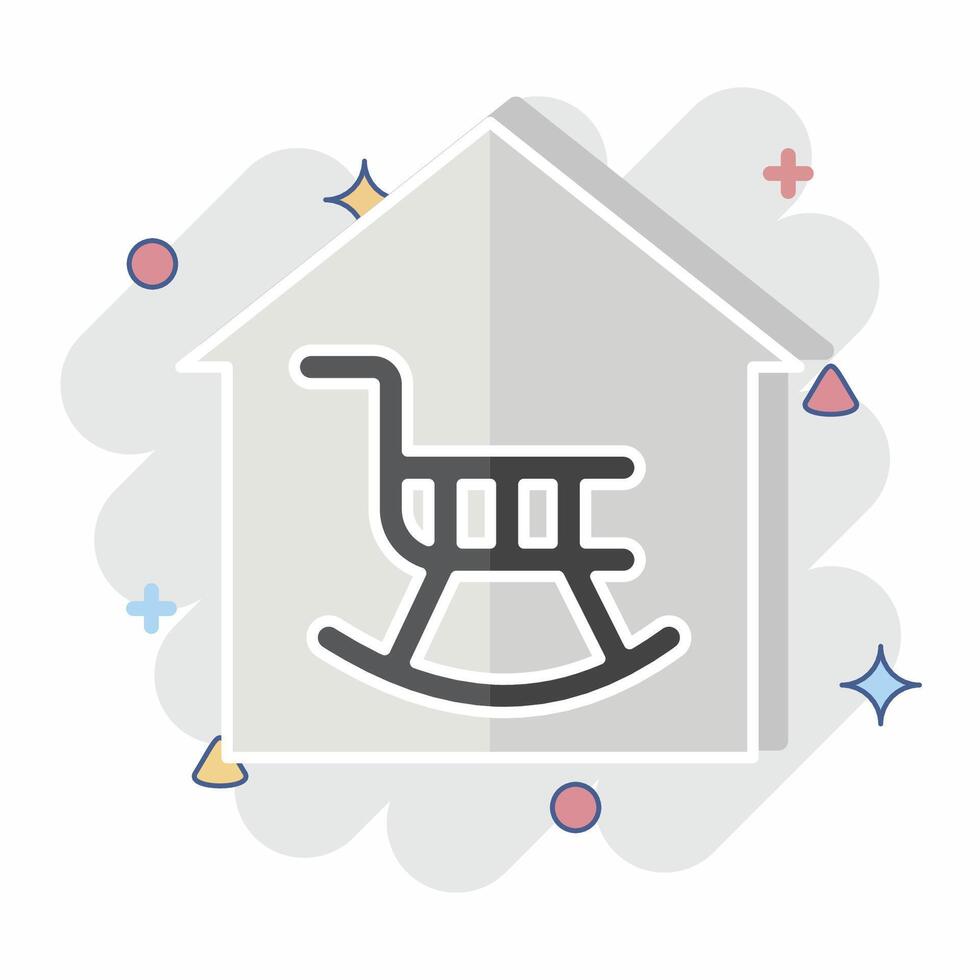 Icon Retirement. related to Retirement symbol. comic style. design editable vector