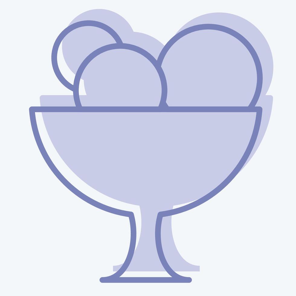 Icon Ice Cream. related to Restaurant symbol. two tone style. design editable vector