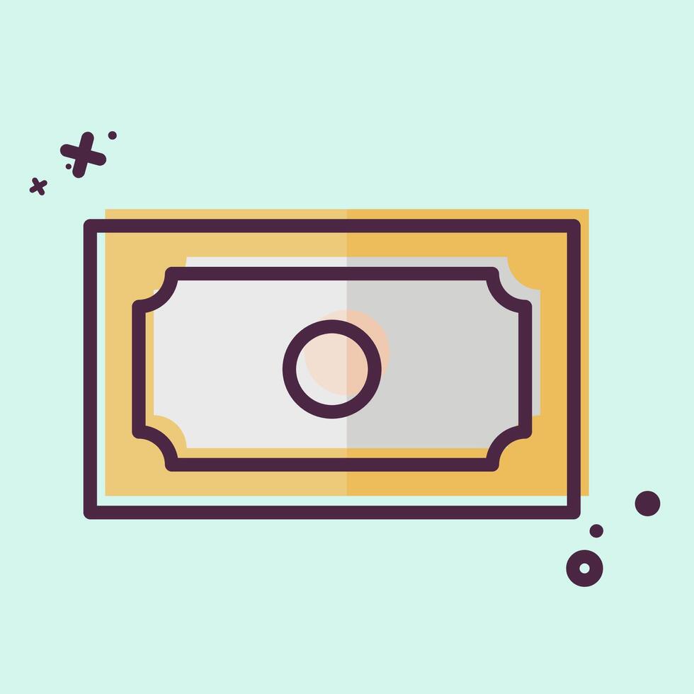 Icon Cash. related to Parking symbol. MBE style. design editable vector
