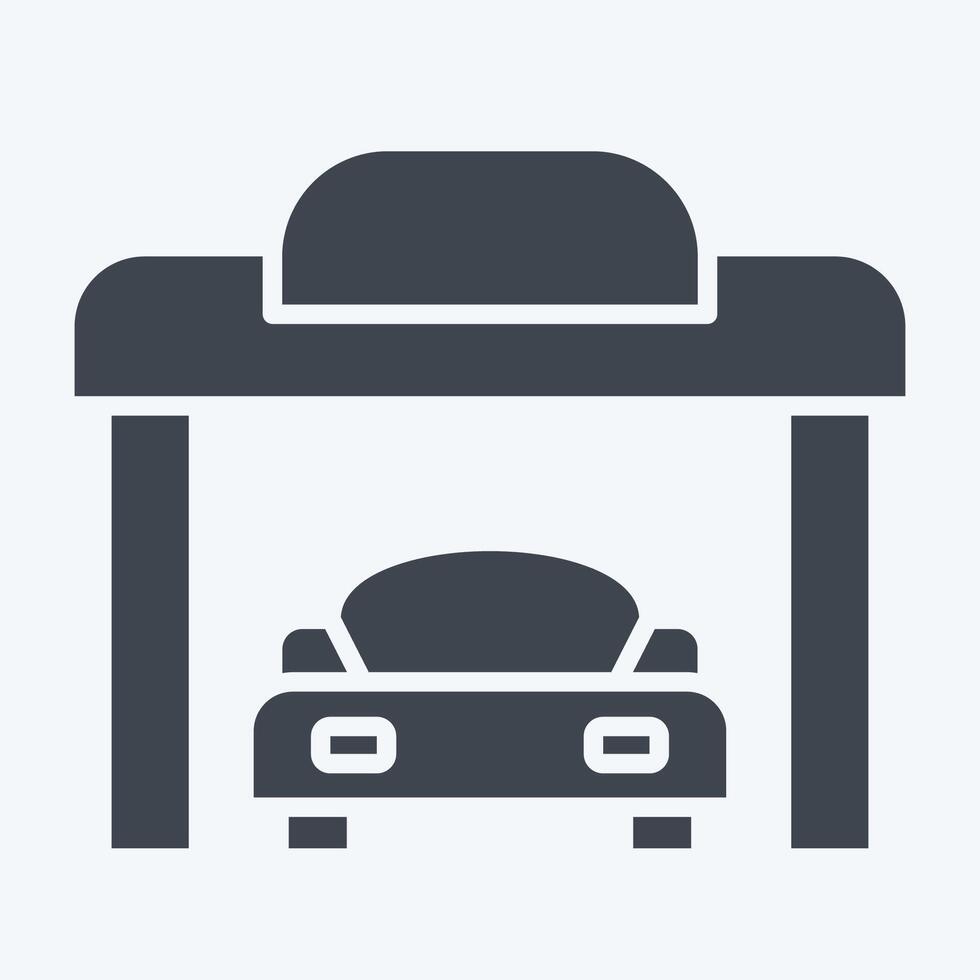 Icon Garage. related to Parking symbol. glyph style. design editable vector
