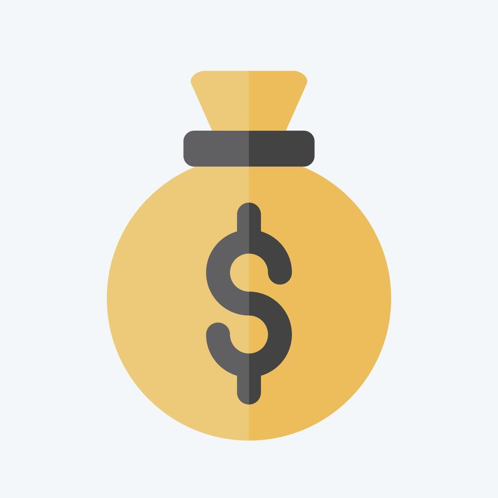 Icon Money. related to Retirement symbol. flat style. design editable vector
