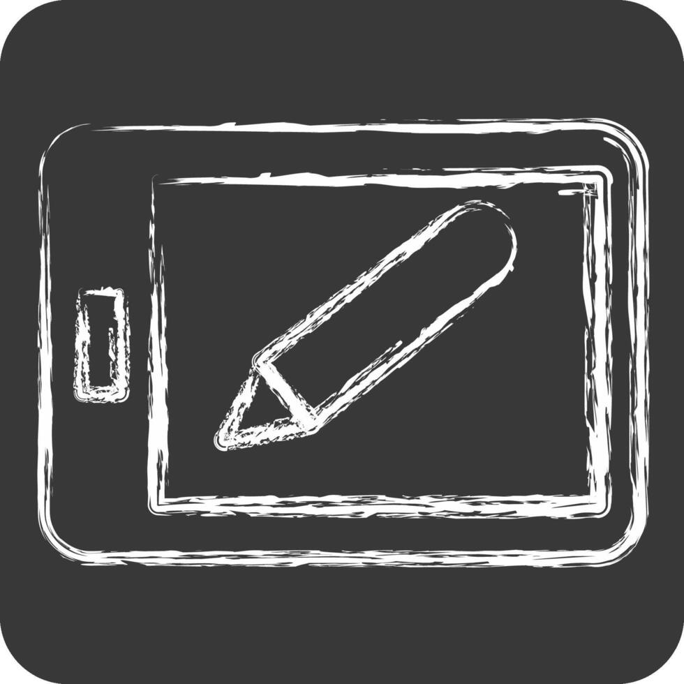 Icon Magic Slate. related to Kindergarten symbol. chalk Style. design editable vector