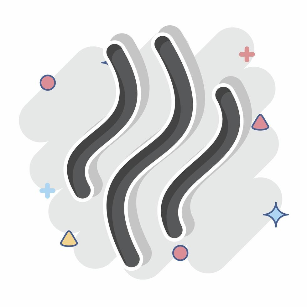 Icon Smoke. related to Smoking symbol. comic style. design editable vector