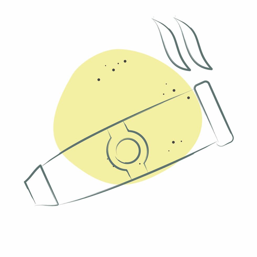 Icon Cigar. related to Smoking symbol. Color Spot Style. design editable vector