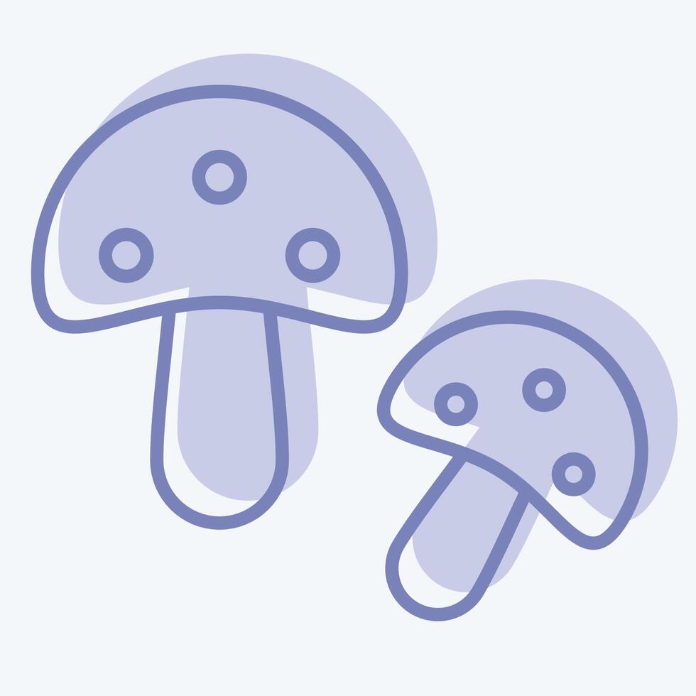 Icon Mashroom. related to Kindergarten symbol. two tone style. design editable vector