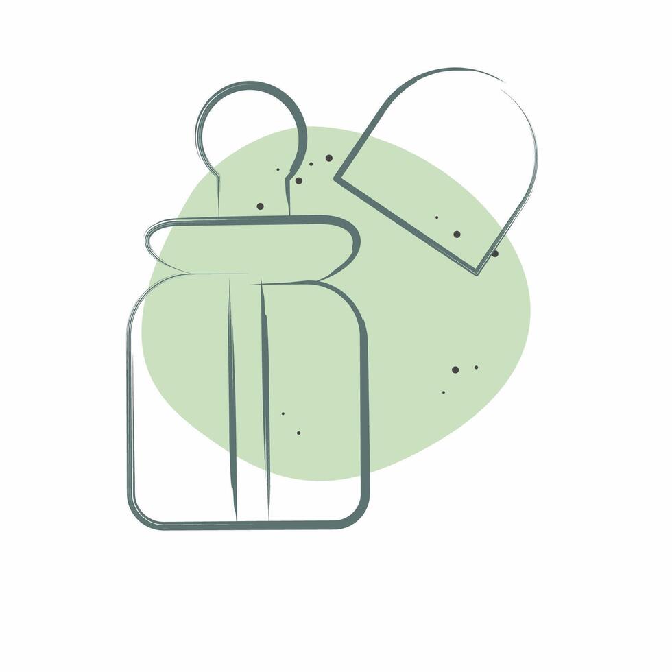 Icon Milk Bottles. related to Kindergarten symbol. Color Spot Style. design editable vector