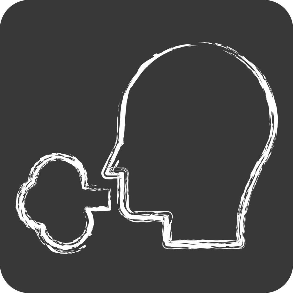 Icon Smoke 2. related to Vape symbol. chalk Style. design editable vector