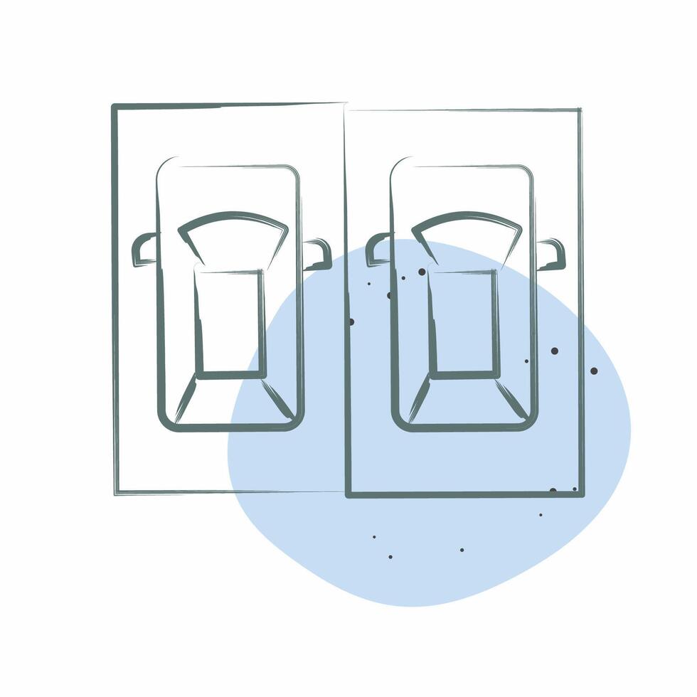 Icon Parking Area. related to Parking symbol. Color Spot Style. design editable vector