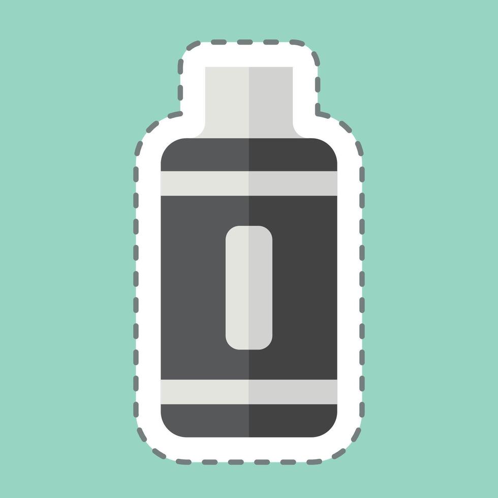 Sticker line cut Vape. related to Vape symbol. design editable vector