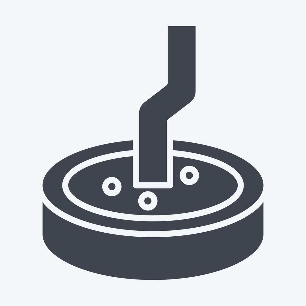 Icon Cigarette Stub. related to Smoking symbol. glyph style. design editable vector