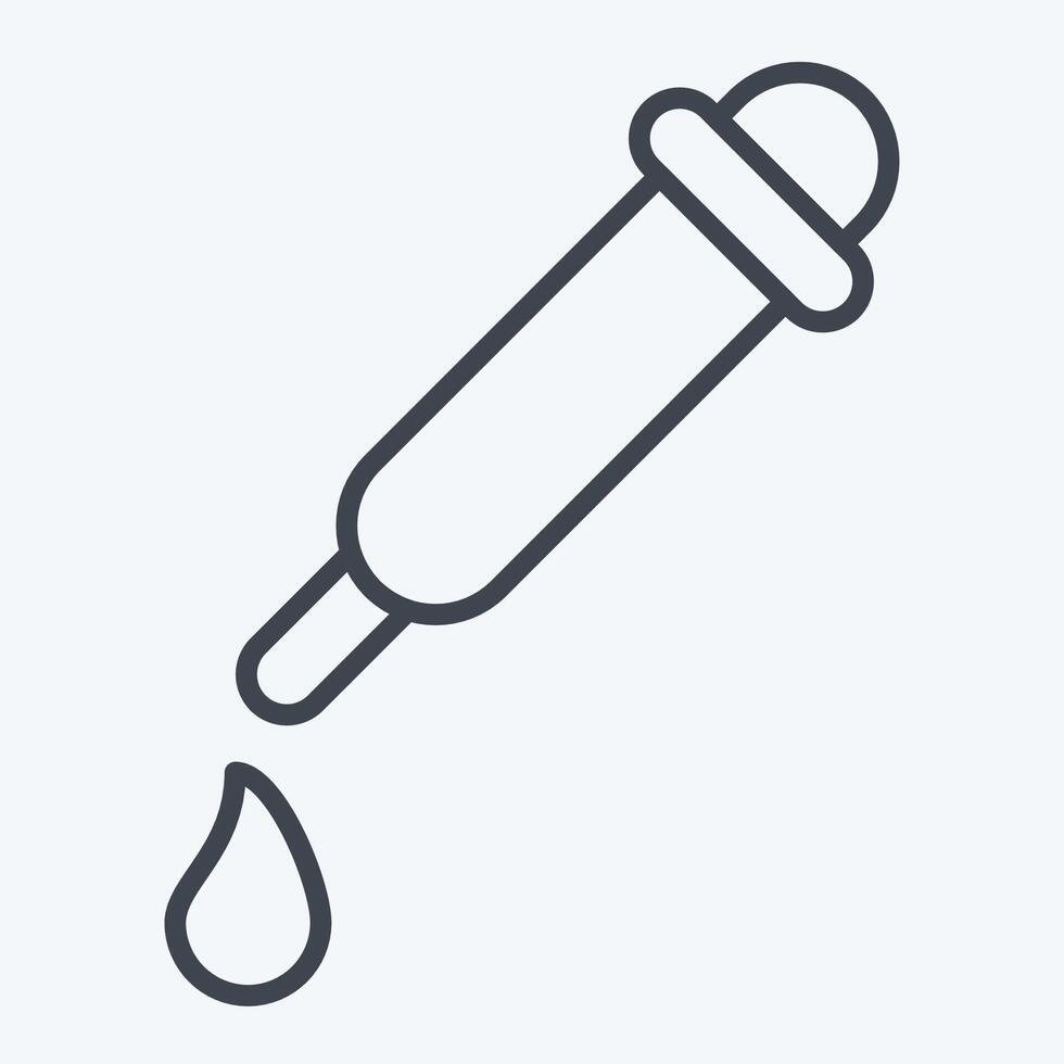 Icon Pipette. related to Vape symbol. line style. design editable vector