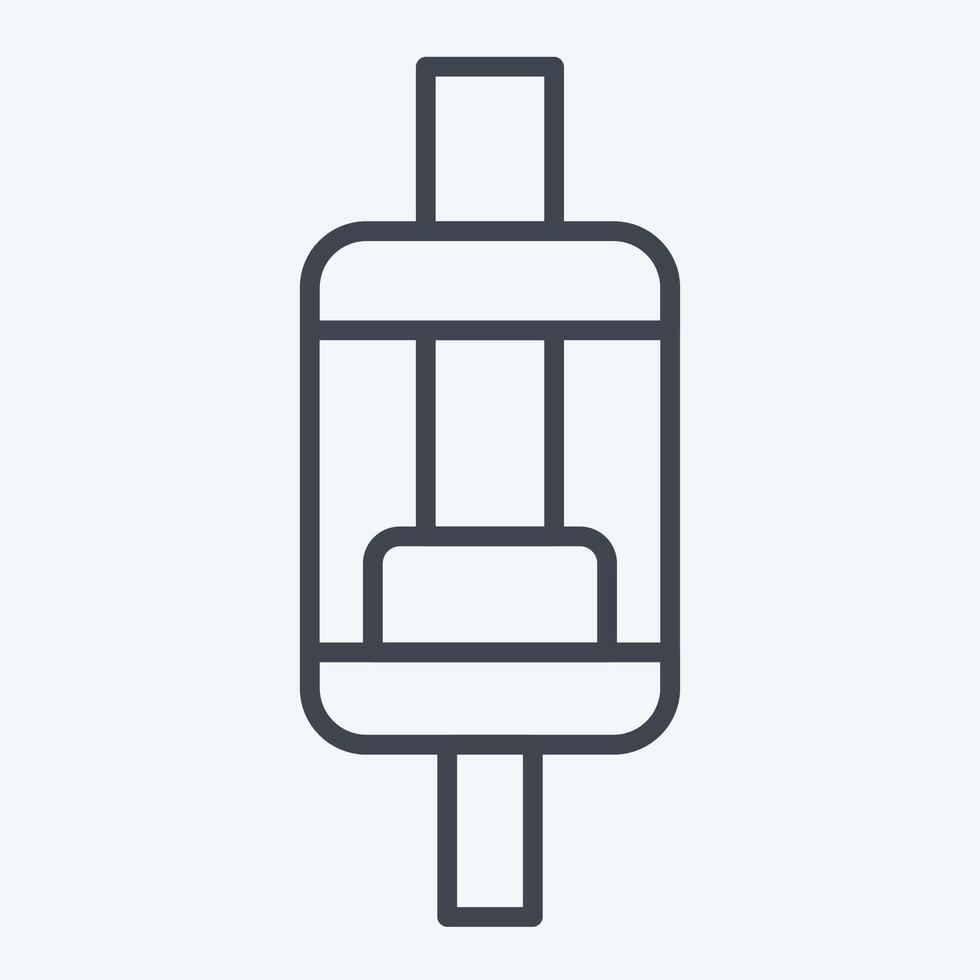 Icon Tank. related to Vape symbol. line style. design editable vector