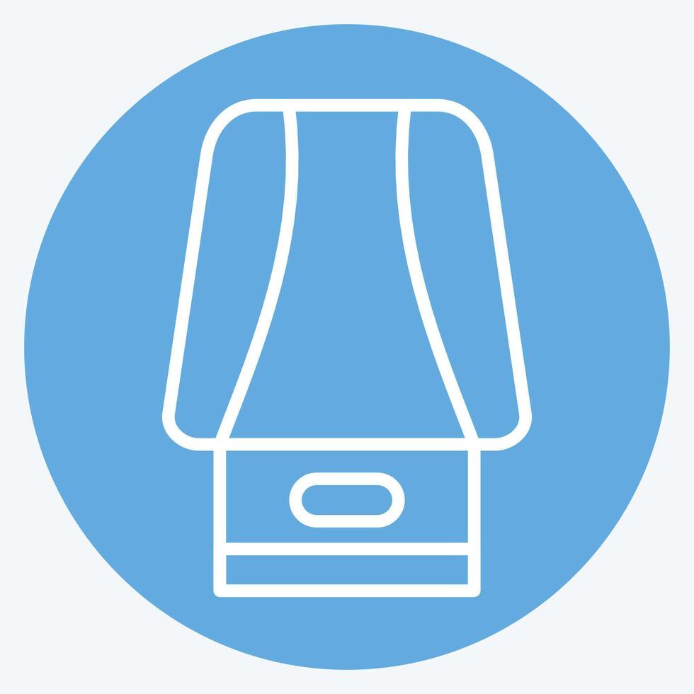 Icon Cartridge. related to Vape symbol. blue eyes style. design editable 1 vector