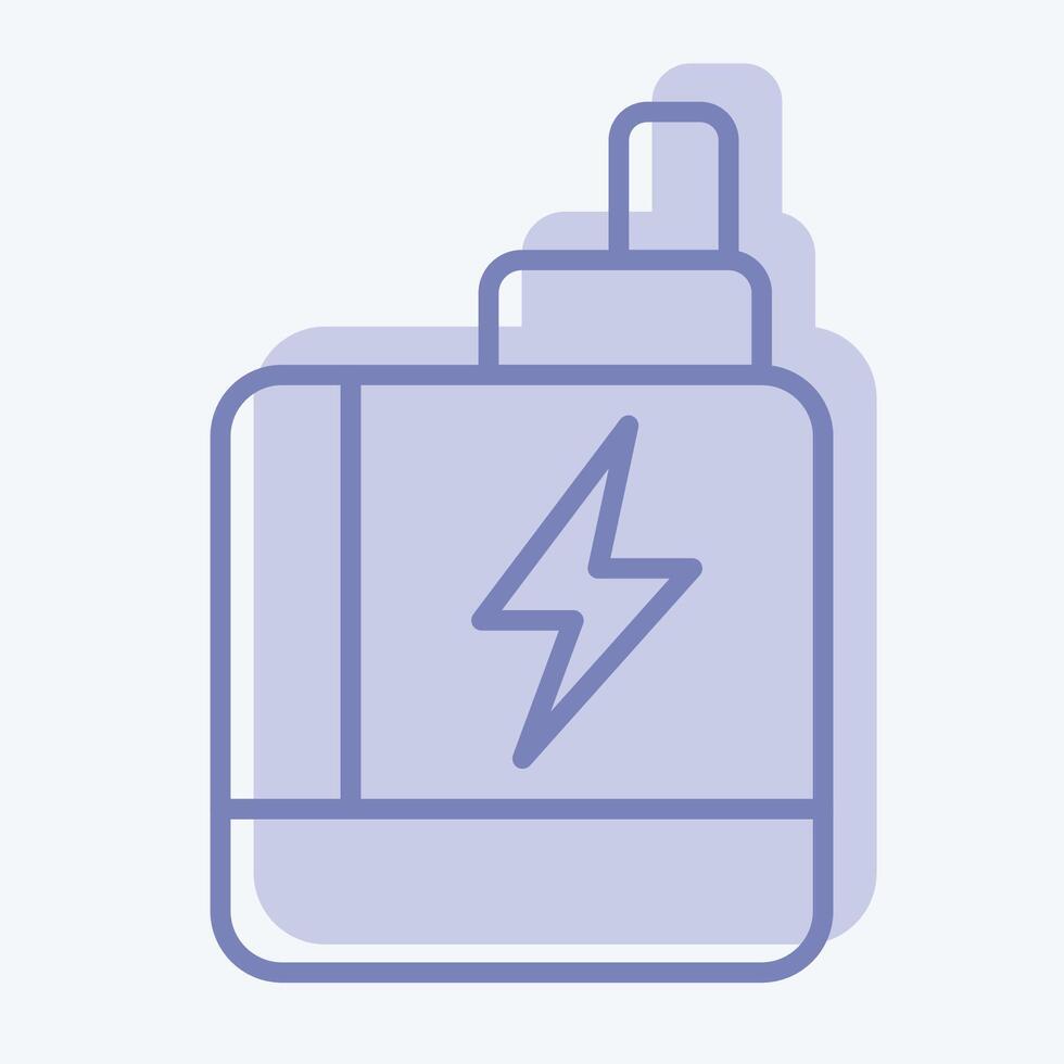 Icon Vape. related to Smoking symbol. two tone style. design editable vector