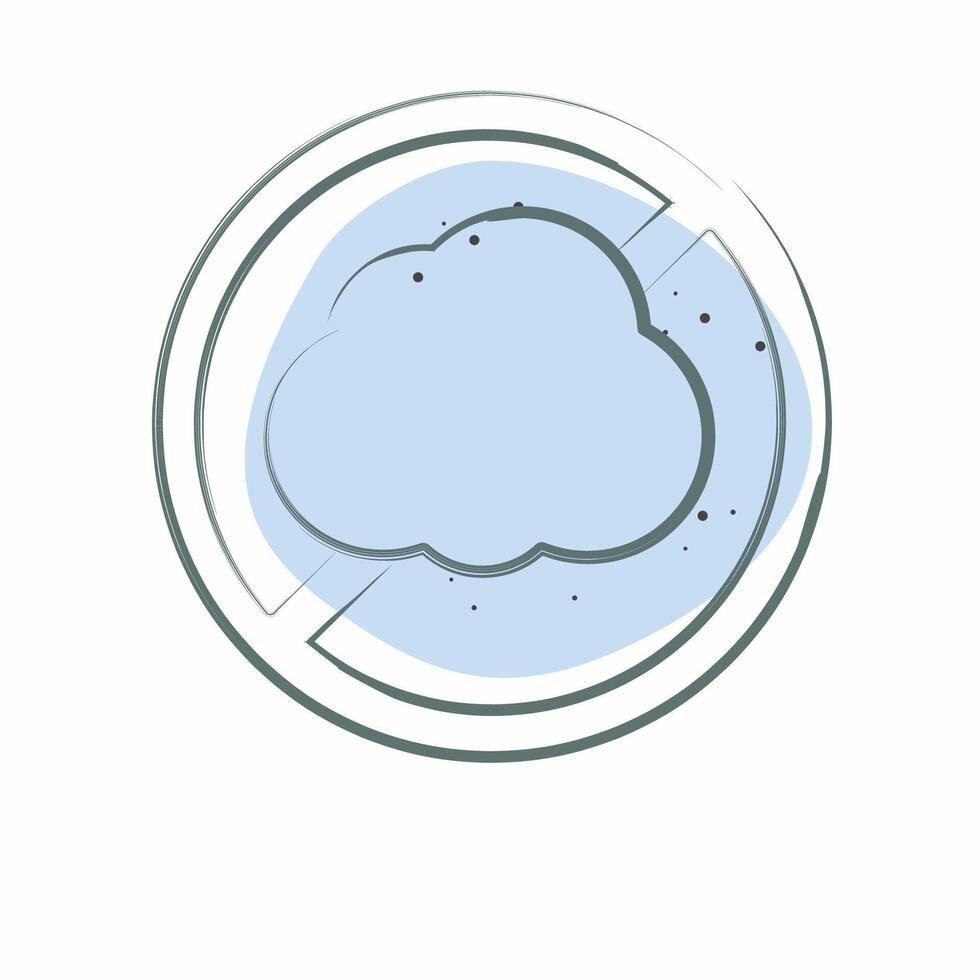Icon No Smoke. related to Vape symbol. Color Spot Style. design editable vector
