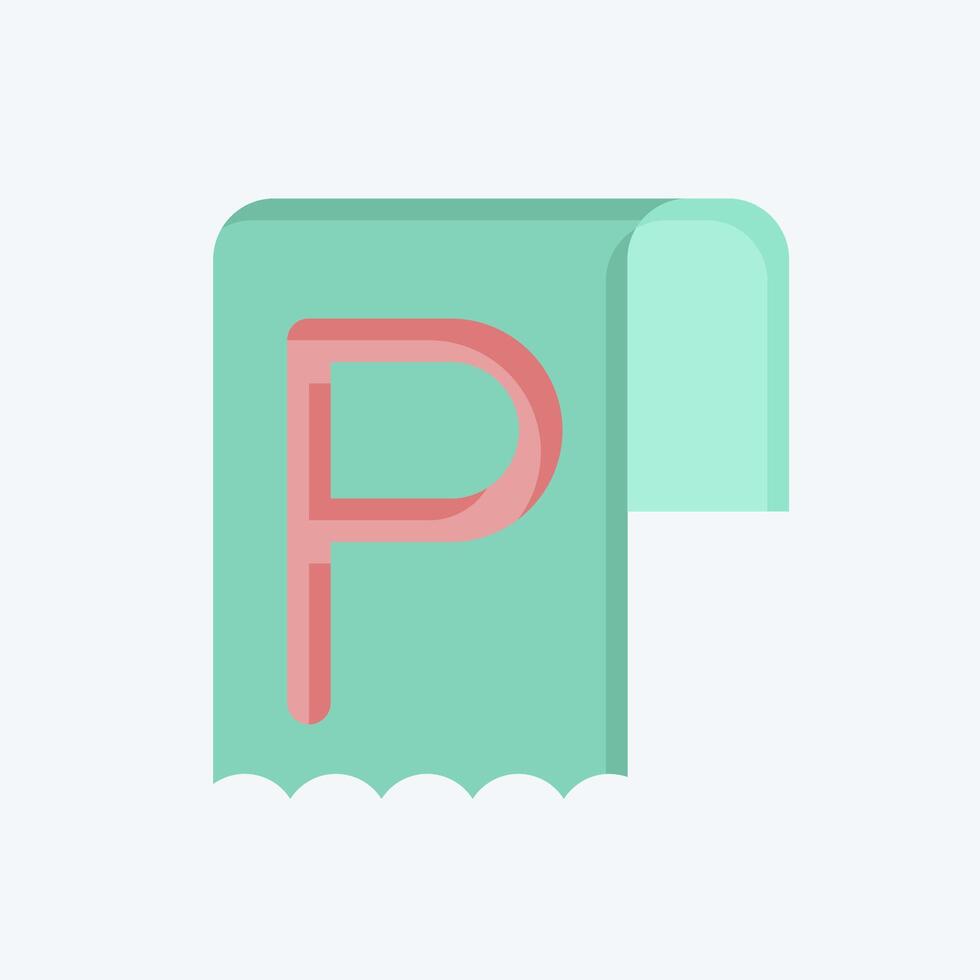 Icon Invoice. related to Parking symbol. flat style. design editable vector