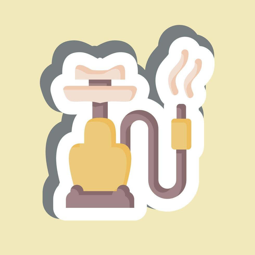 Sticker Shisha. related to Smoking symbol. design editable vector
