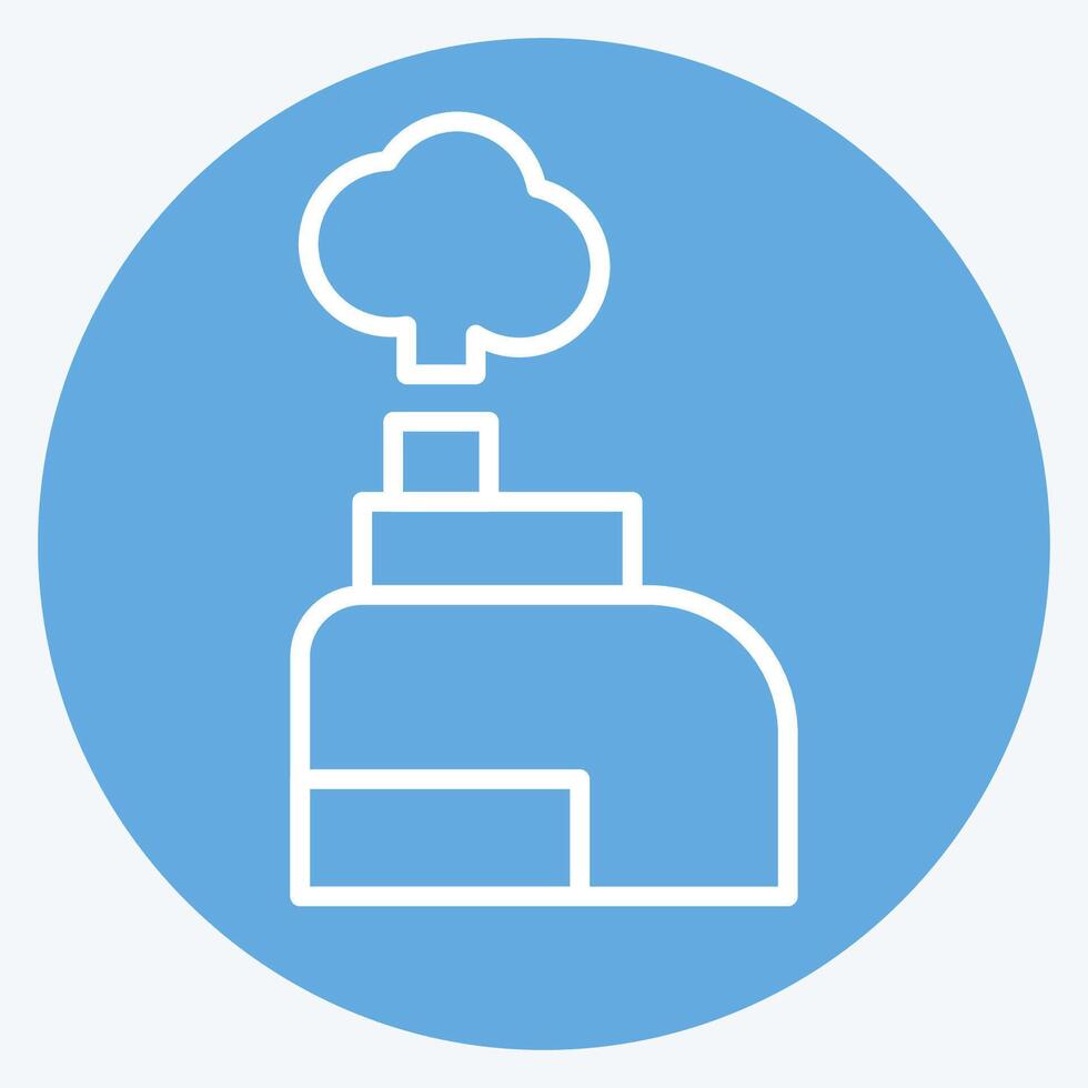 Icon Smoke. related to Vape symbol. blue eyes style. design editable vector