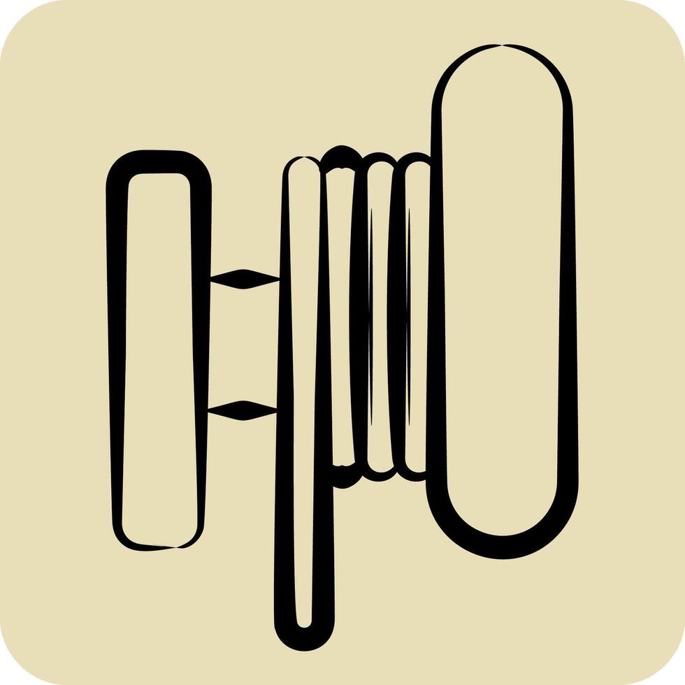 Icon Toil. related to Vape symbol. hand drawn style. design editable vector