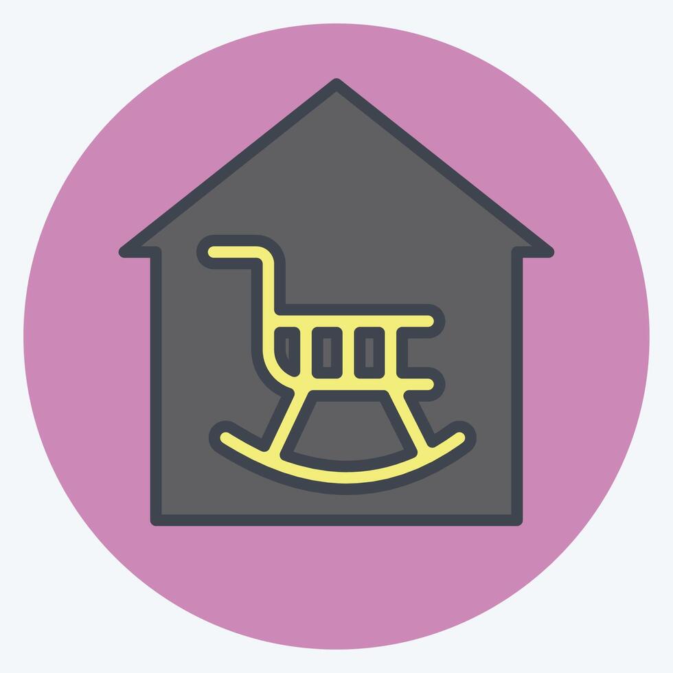Icon Retirement. related to Retirement symbol. color mate style. design editable vector