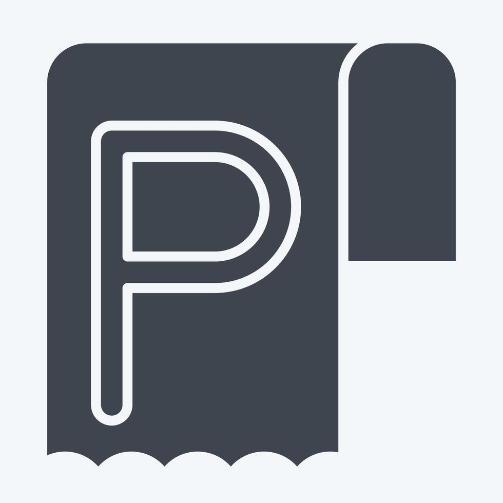 Icon Invoice. related to Parking symbol. glyph style. design editable vector