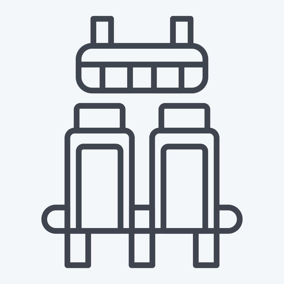 Icon Terminal Builder. related to Travel symbol. line style. design editable vector