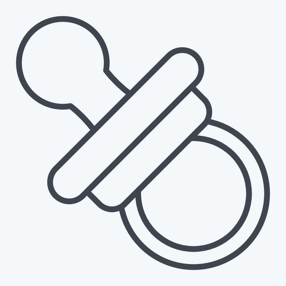 Icon Niplle Toy. related to Kindergarten symbol. line style. design editable vector