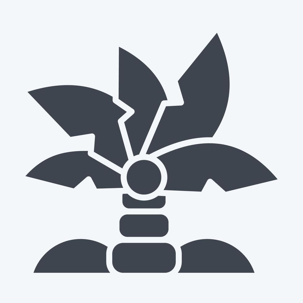 Icon Palm. related to Summer symbol. glyph style. design editable vector