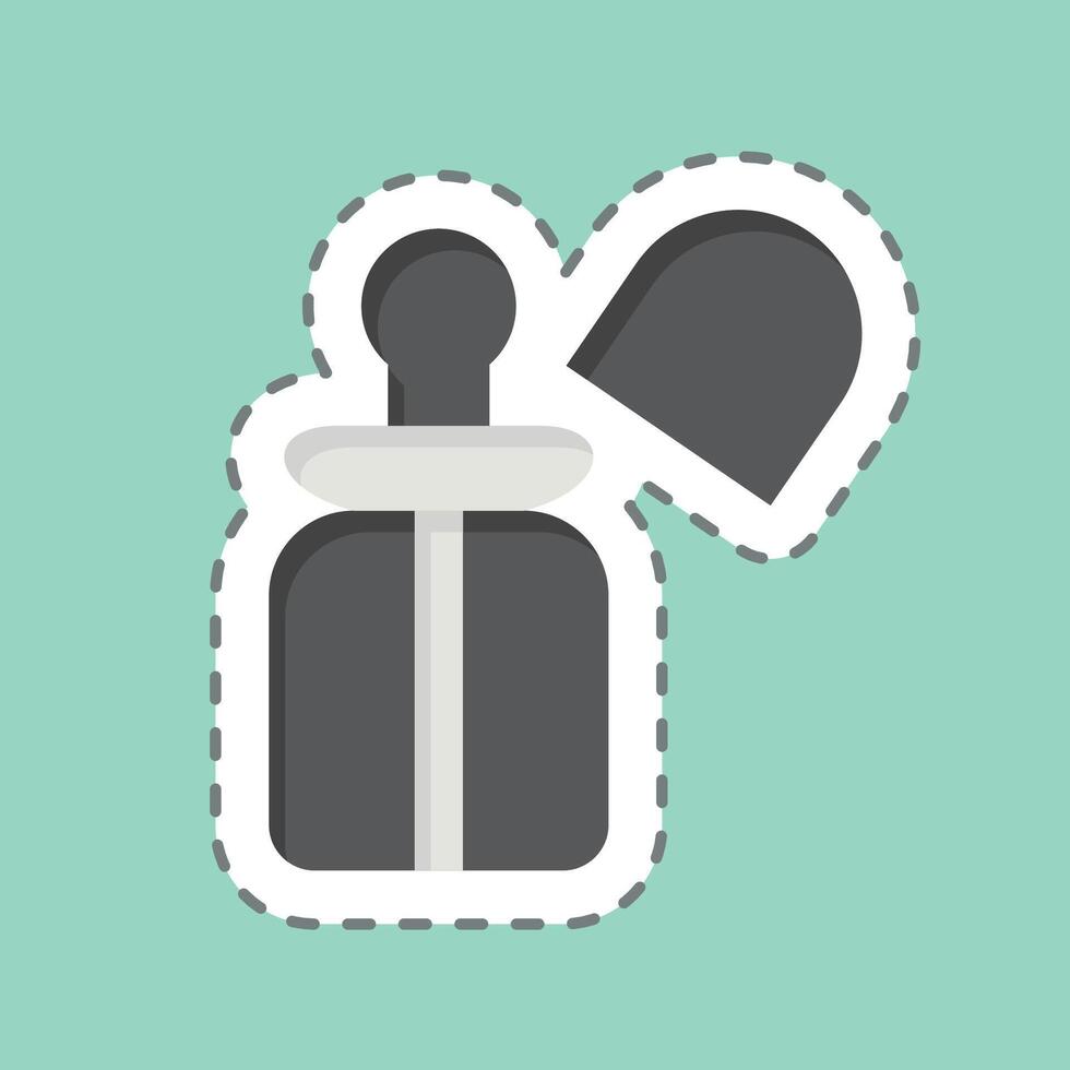 Sticker line cut Milk Bottles. related to Kindergarten symbol. design editable vector