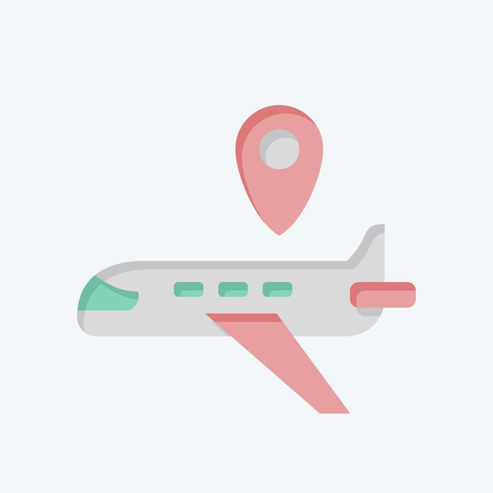 Icon Airline. related to Travel symbol. flat style. design editable vector