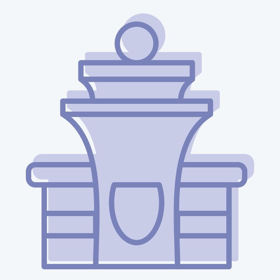 Icon Control Tower. related to Travel symbol. two tone style. design editable vector