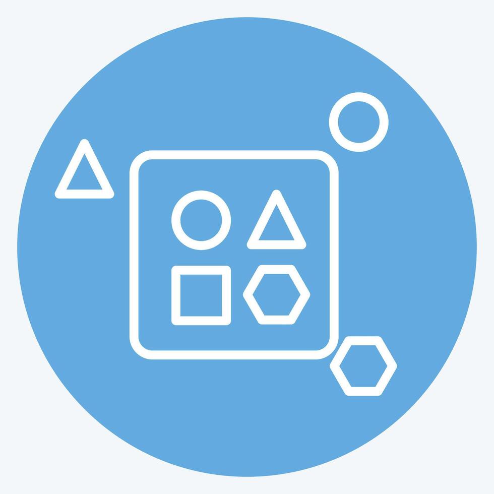 Icon Toy Shape. related to Kindergarten symbol. blue eyes style. design editable vector