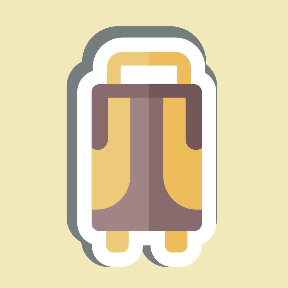 Sticker Baggage. related to Travel symbol. design editable vector