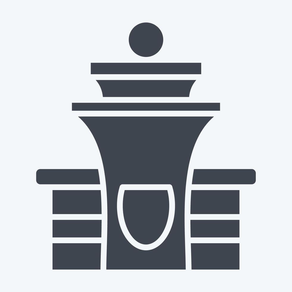 Icon Control Tower. related to Travel symbol. glyph style. design editable vector