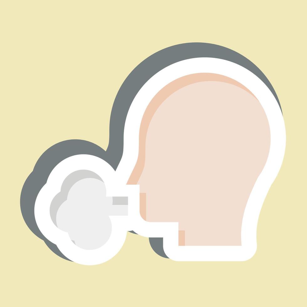 Sticker Smoke 2. related to Vape symbol. design editable vector