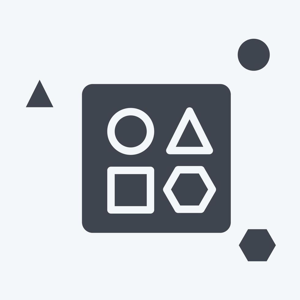 Icon Toy Shape. related to Kindergarten symbol. glyph style. design editable vector
