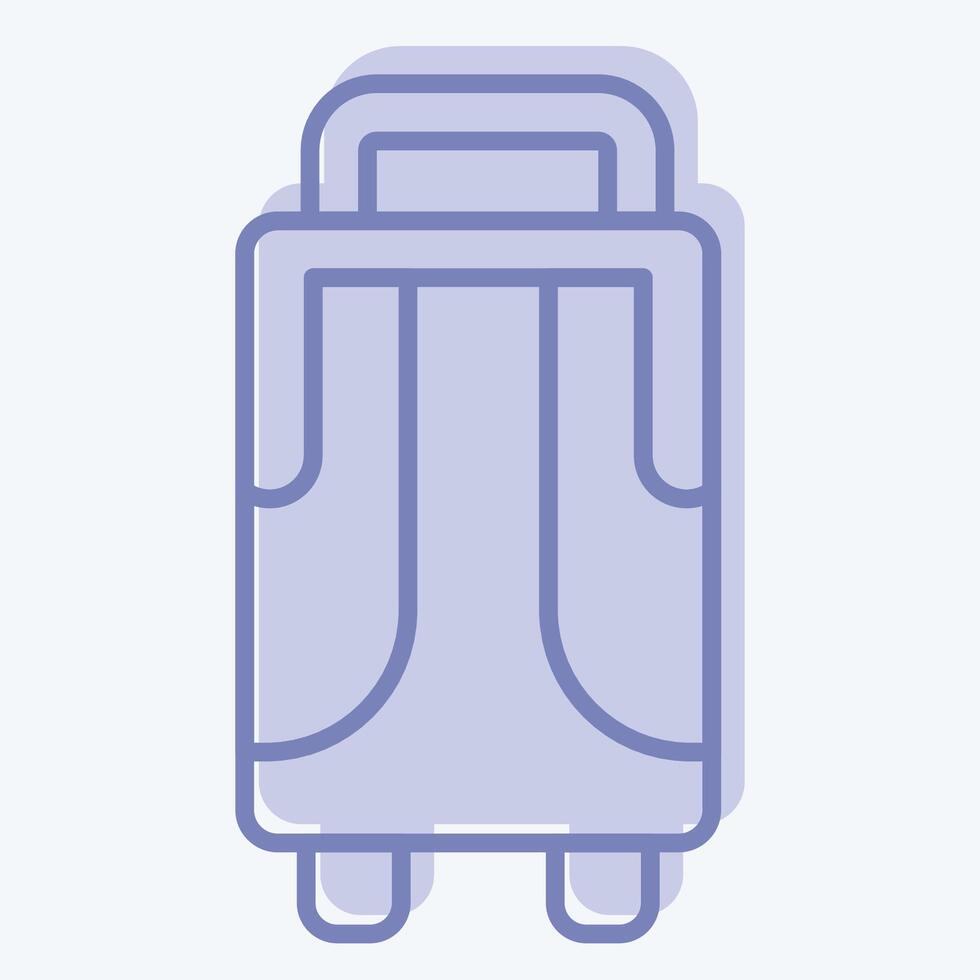Icon Baggage. related to Travel symbol. two tone style. design editable vector