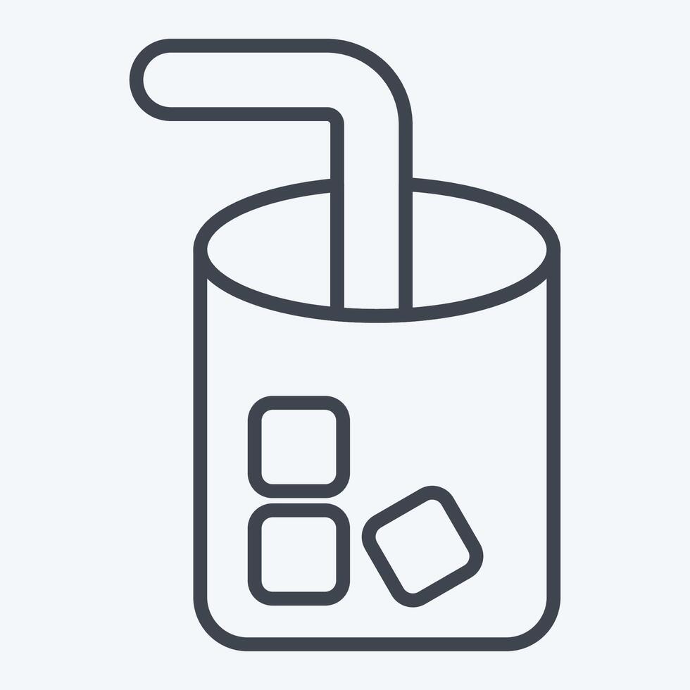 Icon Drink. related to Travel symbol. line style. design editable vector