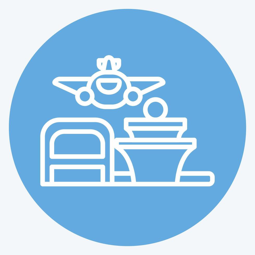 Icon Flight. related to Travel symbol. blue eyes style. design editable vector
