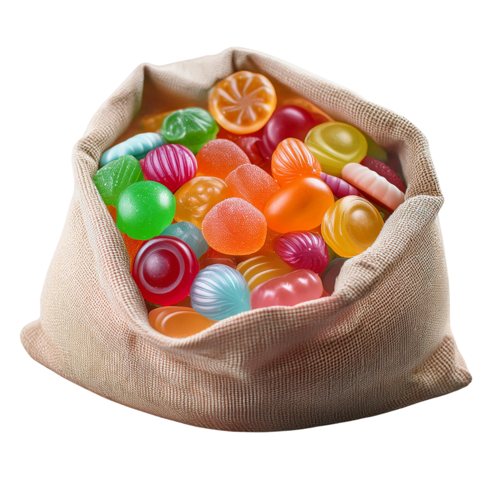 colourful chocolate candy in a bag png