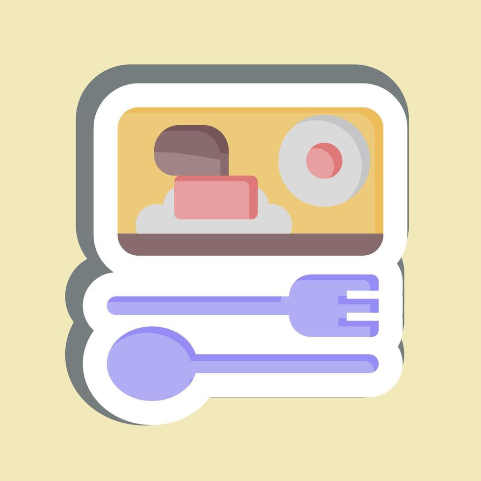 Sticker Meal. related to Travel symbol. design editable vector
