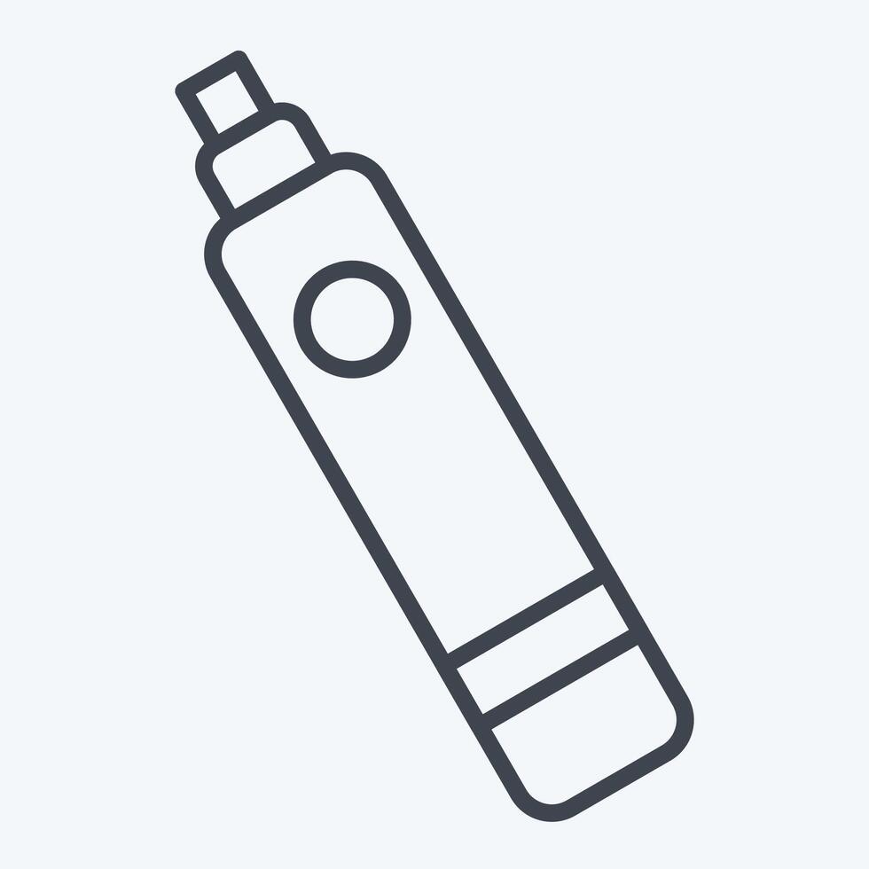 Icon Electronic Cigarette. related to Vape symbol. line style. design editable vector