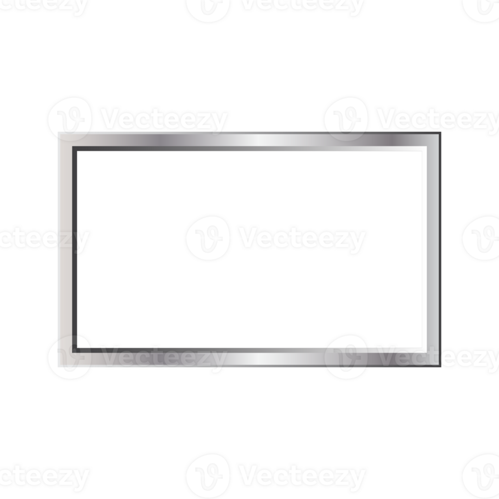 Silver Metal Border Frame png