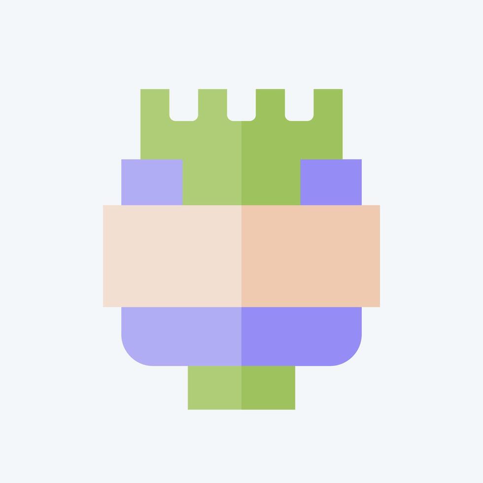 Icon Insulation. related to Vape symbol. flat style. design editable vector