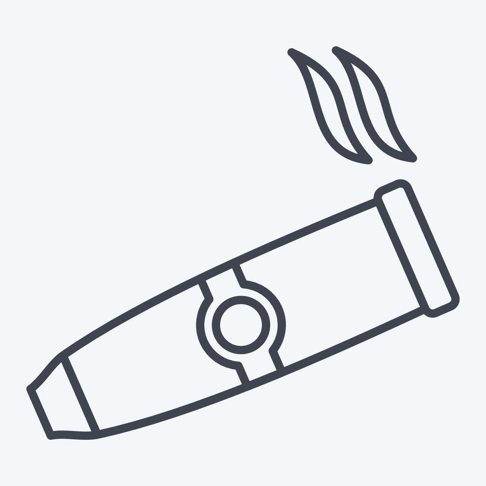 Icon Cigar. related to Smoking symbol. line style. design editable vector